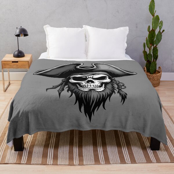 Item preview, Pirate skull – Skull with eye patch & triangular hat designed and sold by Hans-Design.