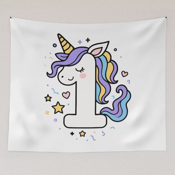Item preview, Kids Unicorn 1th Birthday 1 Years Old First Bday designed and sold by Blok45.