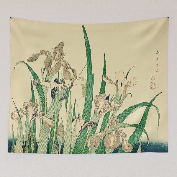 Item preview, Iris and Grasshopper by Katsushika Hokusai, 1833 designed and sold by UBU-space.