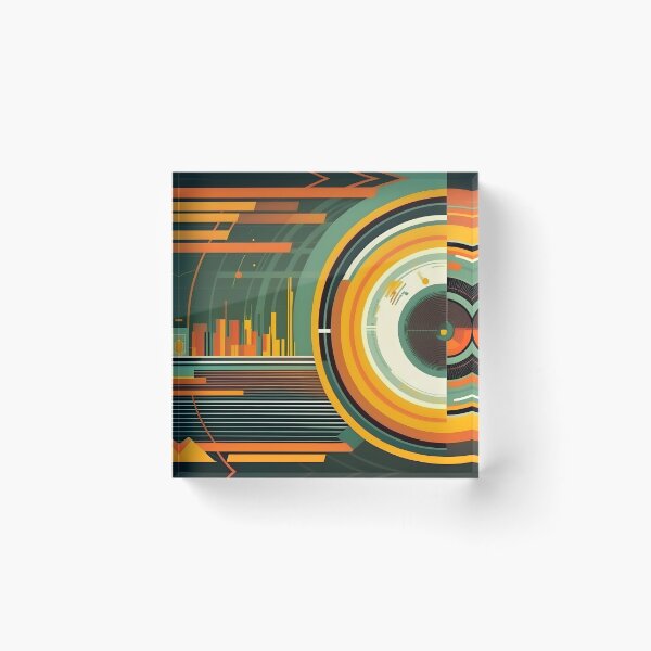 Item preview, Big data abstract visualization concept in dark retro color palette. AI Generative content designed and sold by dvoevnore.