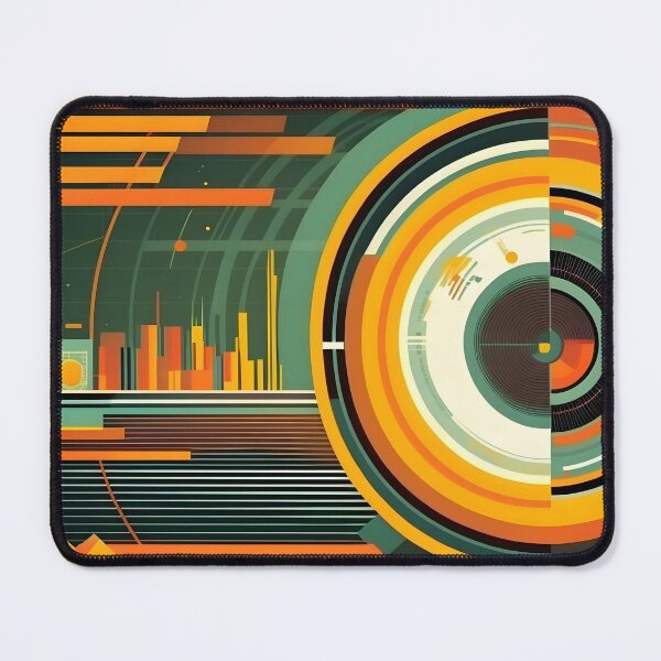 Item preview, Big data abstract visualization concept in dark retro color palette. AI Generative content designed and sold by dvoevnore.