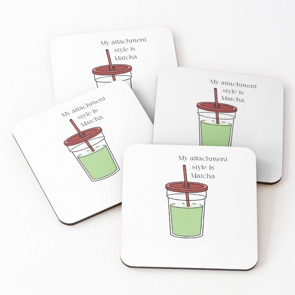 Item preview, My Attachment Style is Matcha – Funny Psychology Sticker designed and sold by Sketchy Stickers.