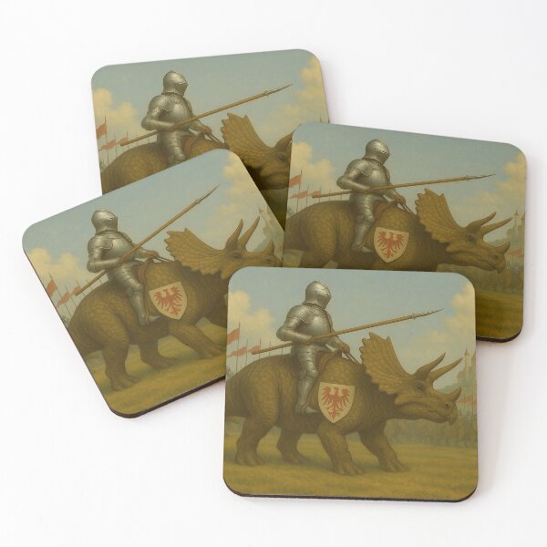 Item preview, Knights and Dinosaurs Medieval Inspired Art Triceratops | Gift for Dinosaur Lovers, Fantasy Lovers, and more! designed and sold by CornerstonePics.
