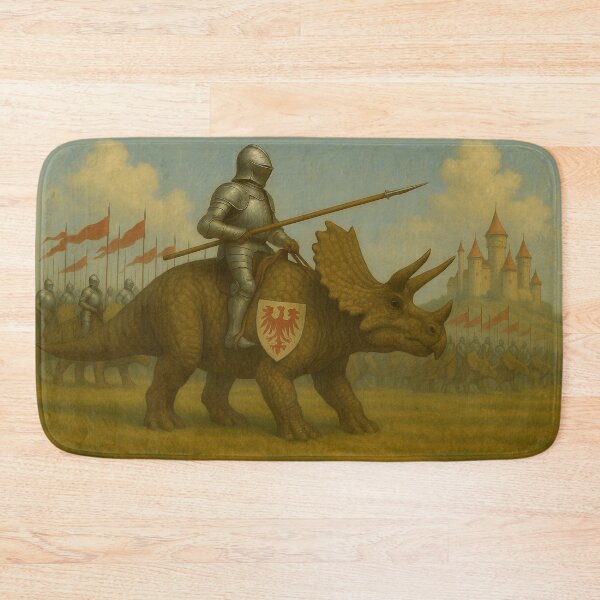 Item preview, Knights and Dinosaurs Medieval Inspired Art Triceratops | Gift for Dinosaur Lovers, Fantasy Lovers, and more! designed and sold by CornerstonePics.