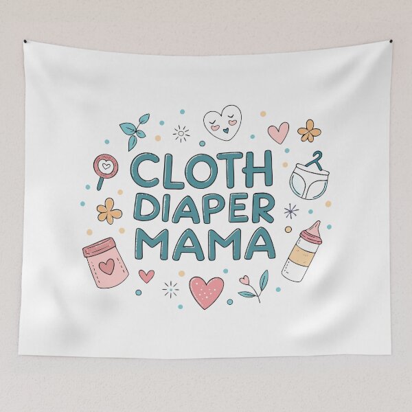 Item preview, Cloth Diaper Mama – Eco Friendly Funny Parenting Design designed and sold by VividOrganica.