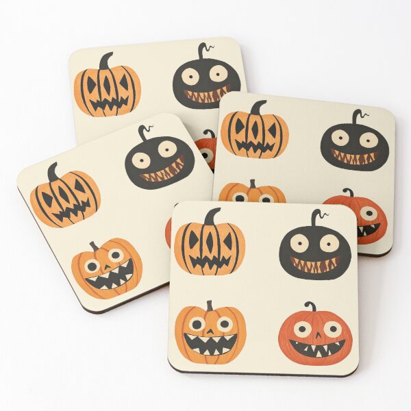 Item preview, Whimsical Jack-o-Lanterns Halloween Pumpkin Illustrations designed and sold by GolDreamShop.