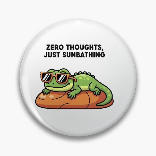 Item preview, Zero Thoughts Just Sunbathing – Cute Chill Lizard with Sunglasses designed and sold by Nirbhay.