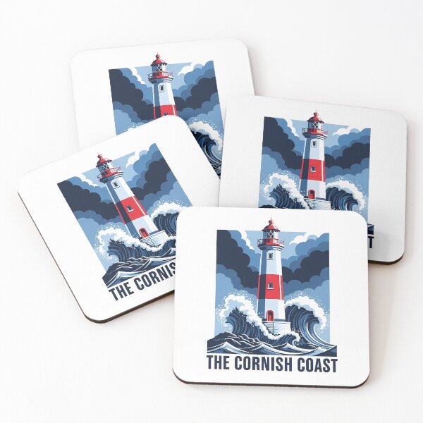 Item preview,  Cornwall Lighthouse in a Storm | Godrevy, England Graphic Art designed and sold by Digital Dreams Arts.