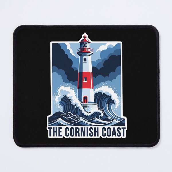 Item preview, Cornwall Lighthouse in a Storm | Godrevy, England Graphic Art designed and sold by Digital Dreams Arts.