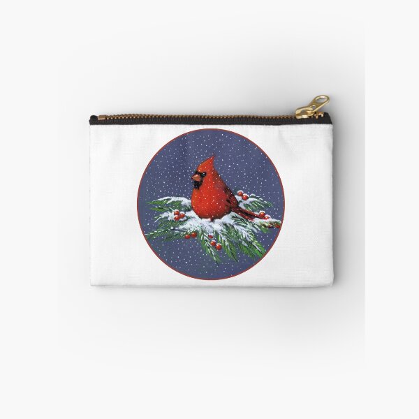 Item preview, Christmas CARDINAL, Bird on Snowy Pine Branches, Berries designed and sold by JoyfulWhimsy.