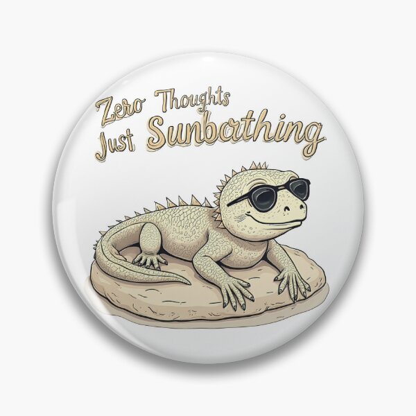 Item preview, Zero Thoughts Just Sunbathing – Cute Chill Lizard with Sunglasses designed and sold by Nirbhay.