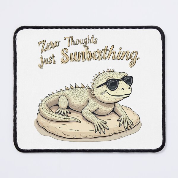 Item preview, Zero Thoughts Just Sunbathing – Cute Chill Lizard with Sunglasses designed and sold by Nirbhay.