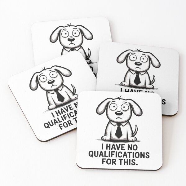 Item preview, Confused Office Dog in a Tie designed and sold by ArtistanForge.