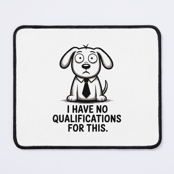 Item preview, Confused Office Dog in a Tie designed and sold by ArtistanForge.