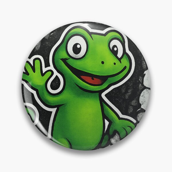 Item preview, Happy Lizard Breaking Through Wall - Fun Reptile Design designed and sold by nubiestore.