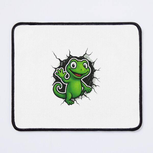 Item preview, Happy Lizard Breaking Through Wall - Fun Reptile Design designed and sold by nubiestore.