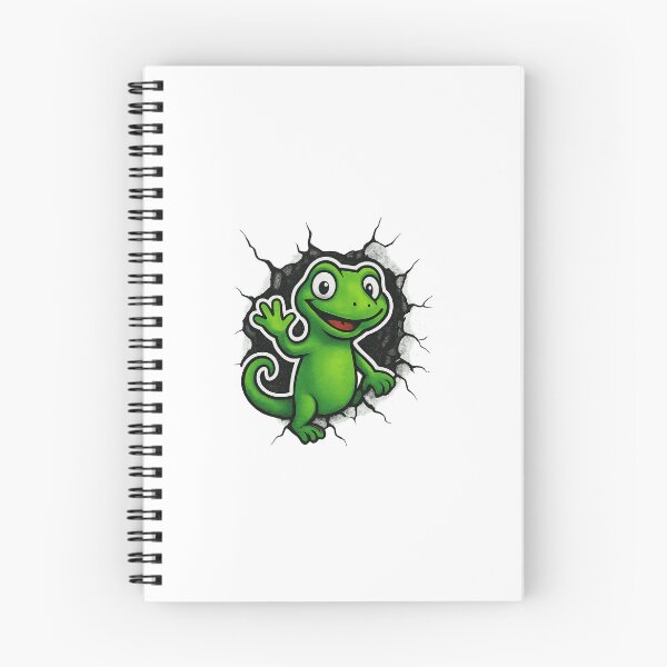 Item preview, Happy Lizard Breaking Through Wall - Fun Reptile Design designed and sold by nubiestore.