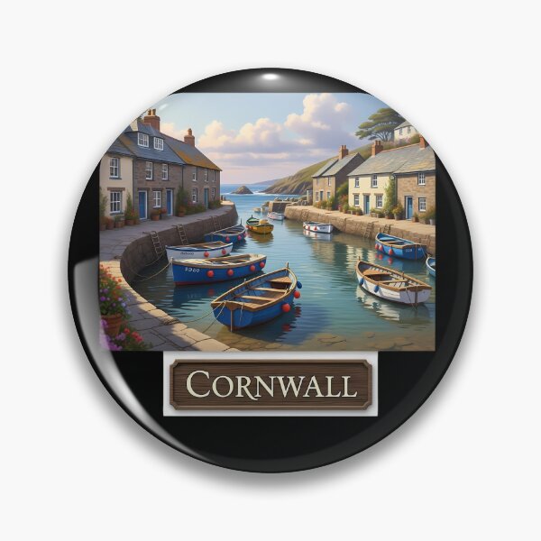 Item preview, A Quiet Cove in Cornwall: A Charming Mousehole Painting designed and sold by Digital Dreams Arts.