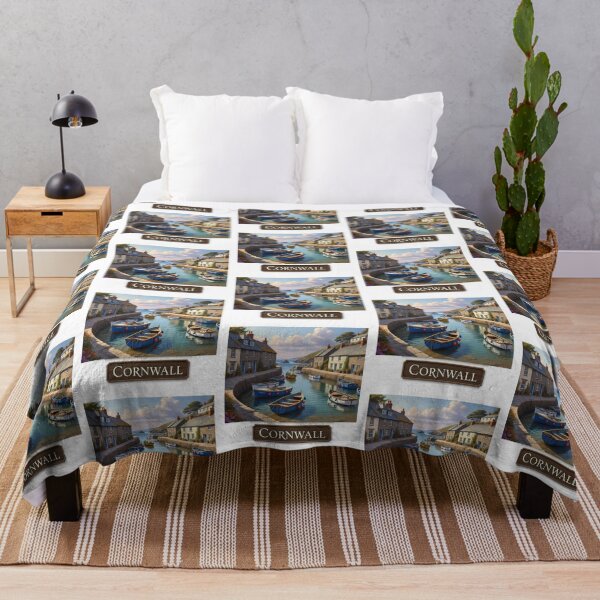 Item preview, A Quiet Cove in Cornwall: A Charming Mousehole Painting designed and sold by Digital Dreams Arts.
