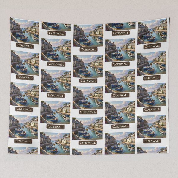 Item preview, A Quiet Cove in Cornwall: A Charming Mousehole Painting designed and sold by Digital Dreams Arts.