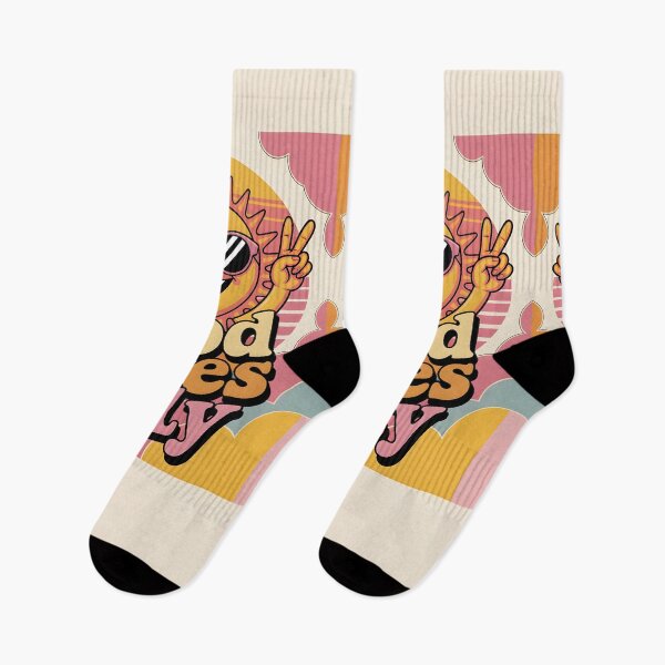 Item preview, Good Vibes Only - Retro Sun with Peace Sign Art designed and sold by AV.