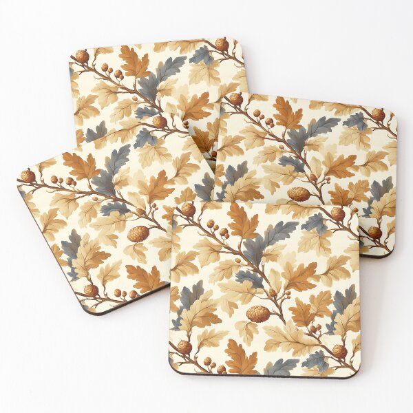 Item preview, Elegant Oak Leaf & Pinecone Fall Pattern | Classic Autumn Woodland Design designed and sold by Travelslightly.
