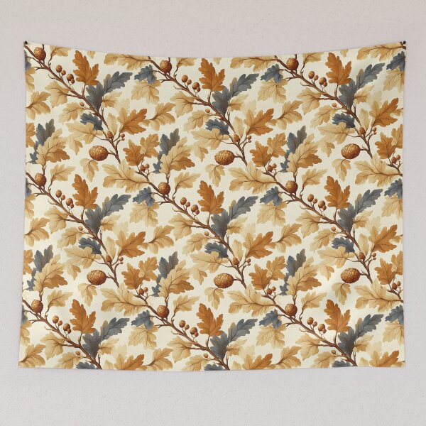 Item preview, Elegant Oak Leaf & Pinecone Fall Pattern | Classic Autumn Woodland Design designed and sold by Travelslightly.