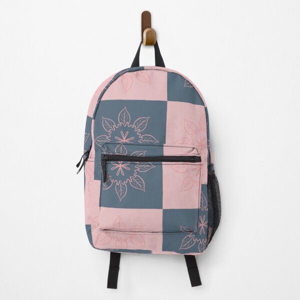 Item preview, Checkered Mandala in Dusty Blue & Rose – Minimal Botanical Design designed and sold by LouiseRossArt.