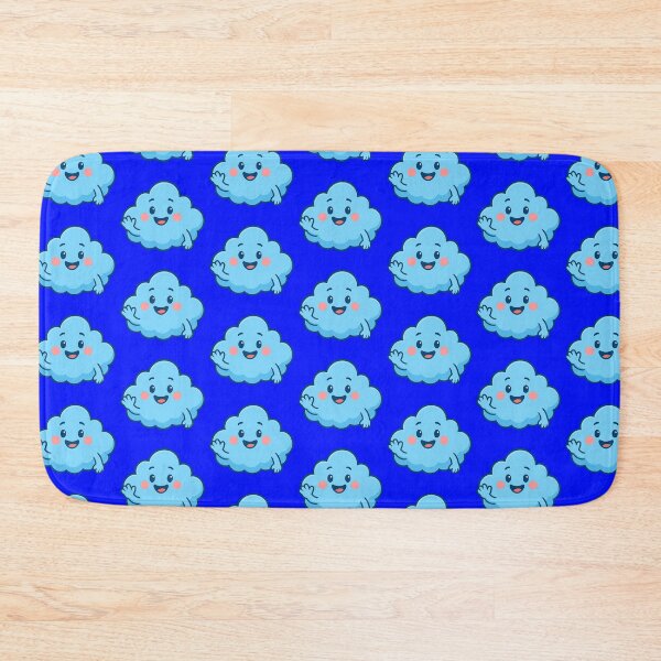 Item preview, Happy Blue Cloud – Cute Kawaii Character Design designed and sold by FreedomLine999.