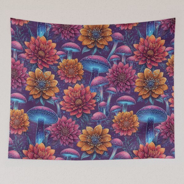 Item preview, Surreal Botanica Glitch Floral Seamless Pattern designed and sold by ColorVR.