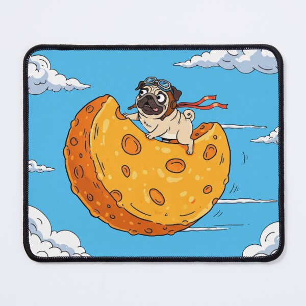 Item preview, Flying Pug on a Cheese Wedge designed and sold by loccotown168.
