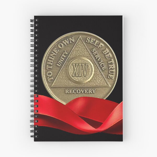 Item preview, 14 Year Recovery Coin Red Ribbon designed and sold by ApexDesigners.
