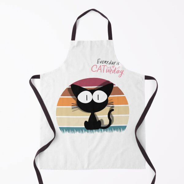 Item preview, Everyday is CATurday – Cute Black Cat Retro Design designed and sold by weerayar.