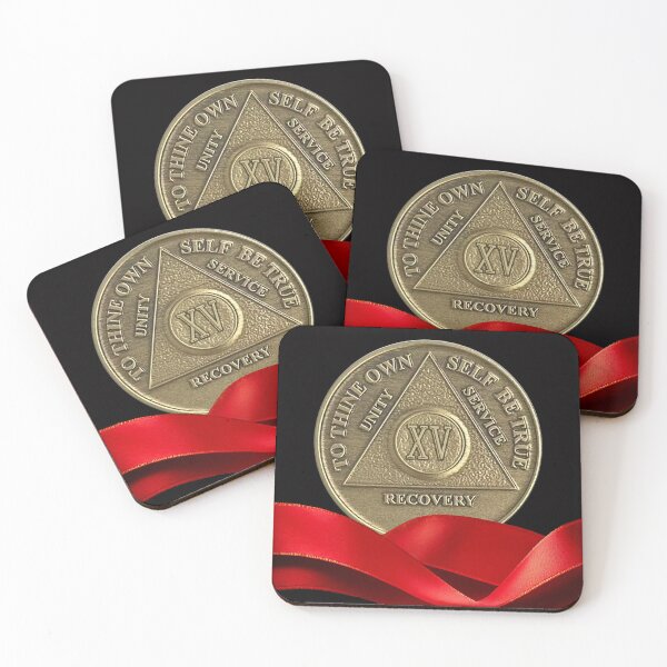 Item preview, Moneda de recuperación de 15 años Cinta roja designed and sold by ApexDesigners.