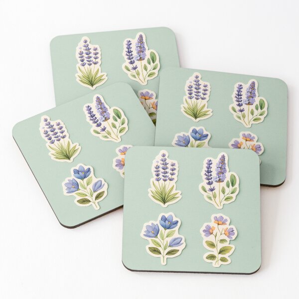 Artikelvorschau, Botanische Ästhetik von Lavendel und Wildblumen entworfen und verkauft von K@Whimsical cottagecore.