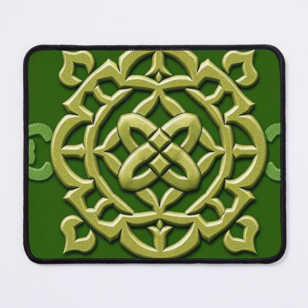 Item preview, Ornate Gothic Knotwork Throw Pillow, 3D Haunted Forest Seamless Pattern, Gothic Decor Print, viking Design for Home Decor, apparel and accessories designed and sold by TheGaliyaStudio.