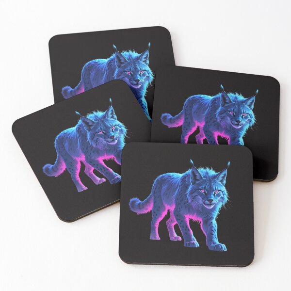 Item preview, Neon Lynx – Vibrant Wild Cat Digital Art designed and sold by NeonBeast Studio.