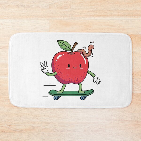 Item preview,  Apple on Skateboard with Worm designed and sold by TeeARTHY.