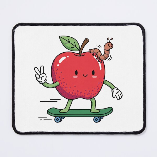 Item preview, Apple on Skateboard with Worm designed and sold by TeeARTHY.