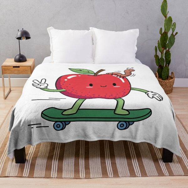 Item preview,  Apple on Skateboard with Worm designed and sold by TeeARTHY.