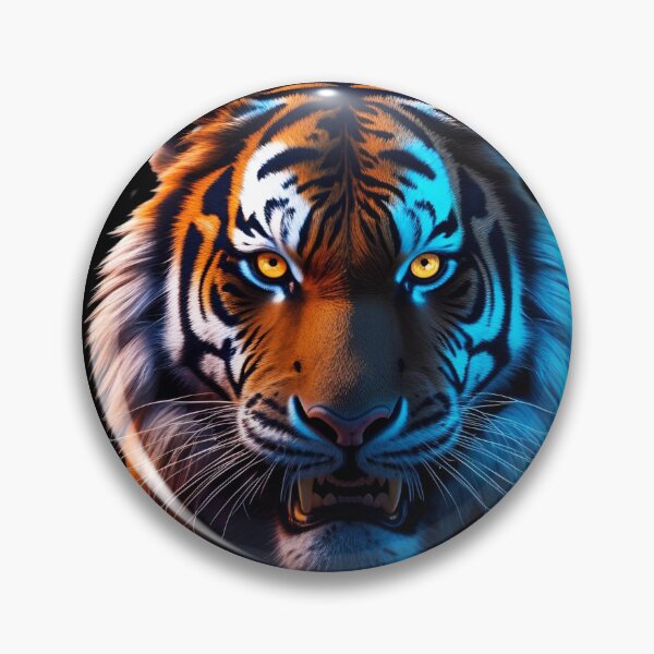 Item preview, Electric Tiger – Dramatic Neon Wildlife Portrait designed and sold by NeonBeast Studio.
