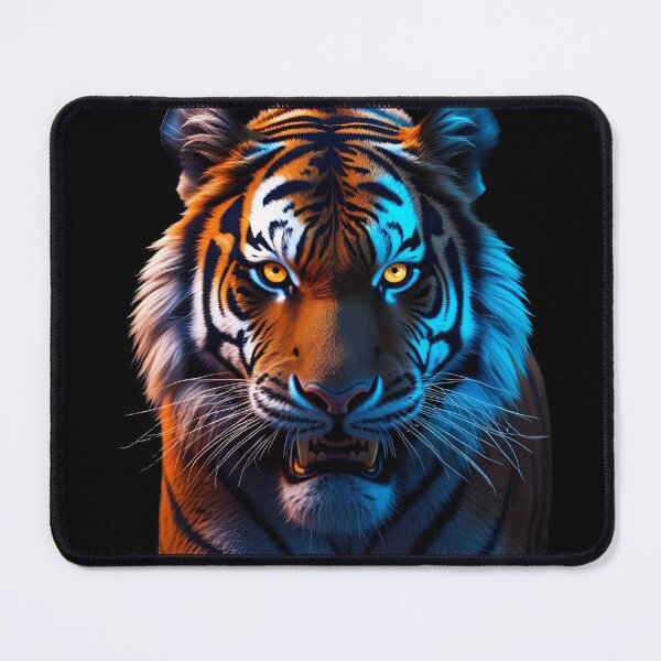 Item preview, Electric Tiger – Dramatic Neon Wildlife Portrait designed and sold by NeonBeast Studio.
