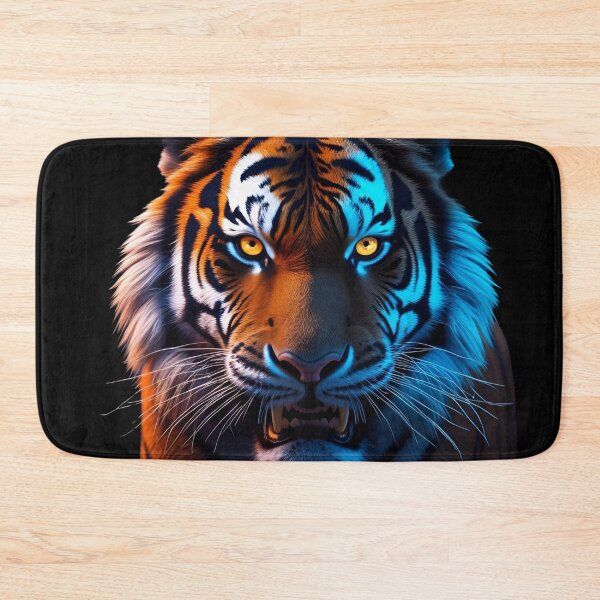 Item preview, Electric Tiger – Dramatic Neon Wildlife Portrait designed and sold by NeonBeast Studio.