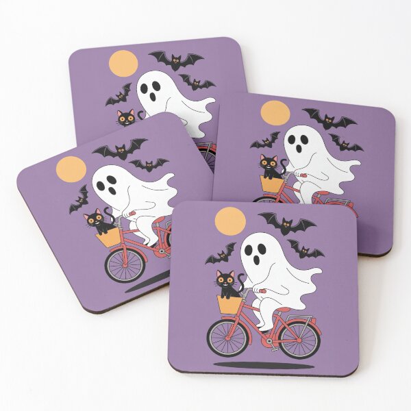 Item preview, Flying Ghost on Bike Halloween Decor designed and sold by Cafe-Color.