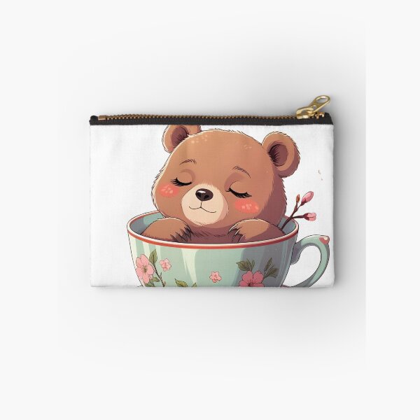 Item preview, Teacup Bear – Kawaii Floral Cozy Animal Art designed and sold by NeonBeast Studio.