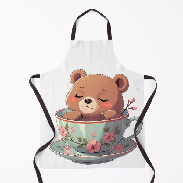 Item preview, Teacup Bear – Kawaii Floral Cozy Animal Art designed and sold by NeonBeast Studio.