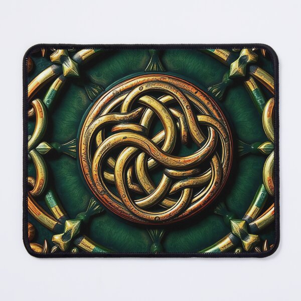 Item preview, Celtic Tree of Life Throw Pillow, 3D Haunted Forest Seamless Pattern, Gothic Decor Print, viking Design for Home Decor, apparel and accessories designed and sold by TheGaliyaStudio.