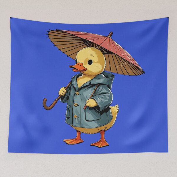 Item preview, Kawaii Duckling – Rainy Day Cute Animal Illustration designed and sold by NeonBeast Studio.
