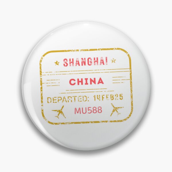 Item preview, Shanghai China Passport Stamp - Vintage Travel Souvenir designed and sold by annylands.