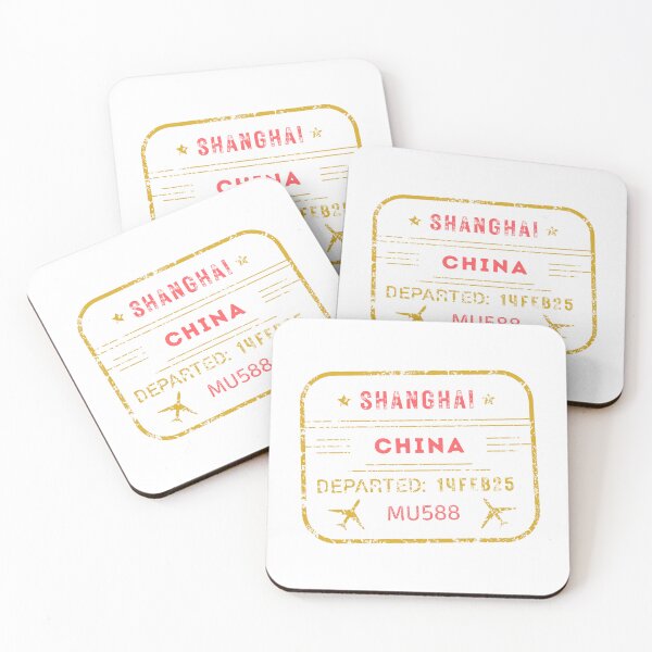 Item preview, Shanghai China Passport Stamp - Vintage Travel Souvenir designed and sold by annylands.